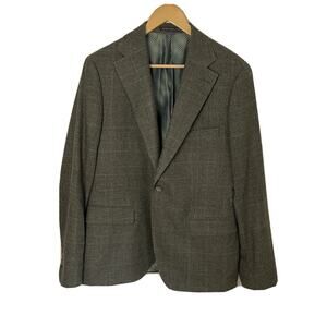 NWOT Indochino Mens Wool Green Sport Coat Blazer Mens Jacket Size 38R